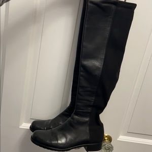 Stuart Weitzman 50/50 Leather Boot in Black- Sz 7